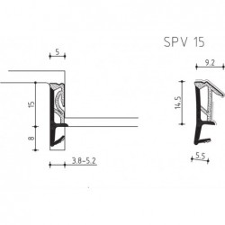 Dichting Spv15F Zwart M Folie - 150 Meter