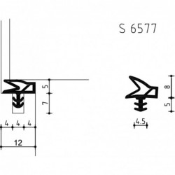 Deurdichting S6577 12Mm Zwart - 200 Meter