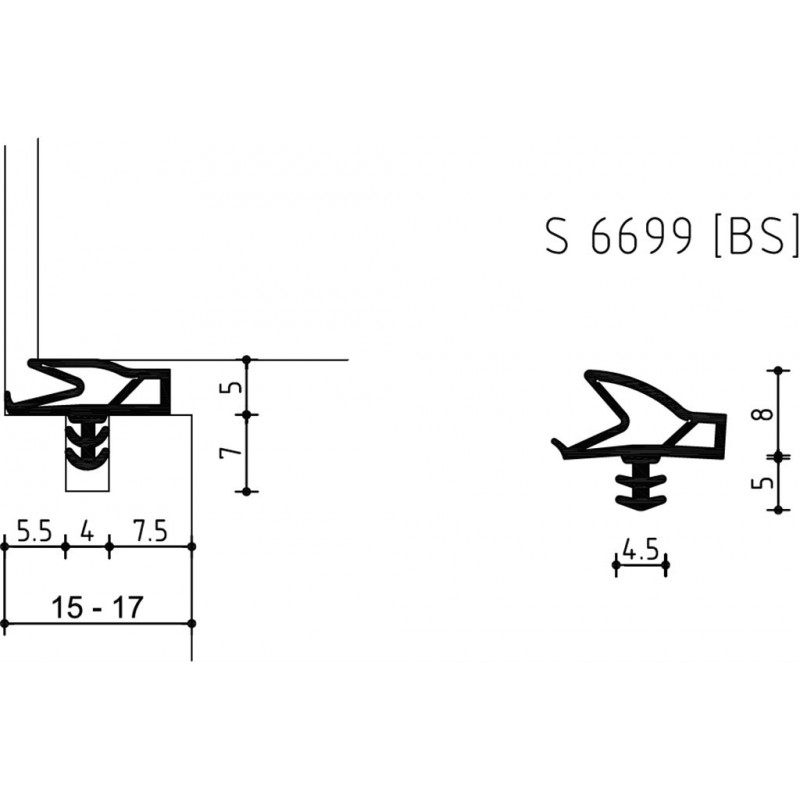 Dichting S6699Bs Br Vertr Grijs - 50 Meter