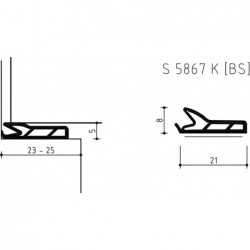 Deurdichting S5867K Bs Zwart Zk - 8 Meter