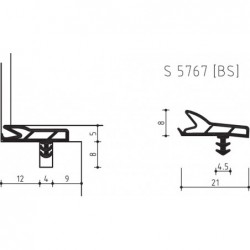 Deurdichting S5767Bs Zwart - 13 Meter