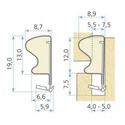 Qlon Raamdichting 3063 Zwart 25 Meter