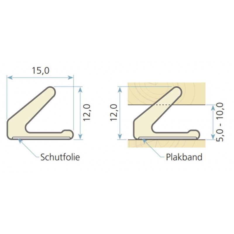 Qlon Tochtprofiel 3121 Zwart Zelfkl 7M