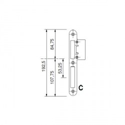 HMB SLUITPLAAT D+N LL D1/LS 706400