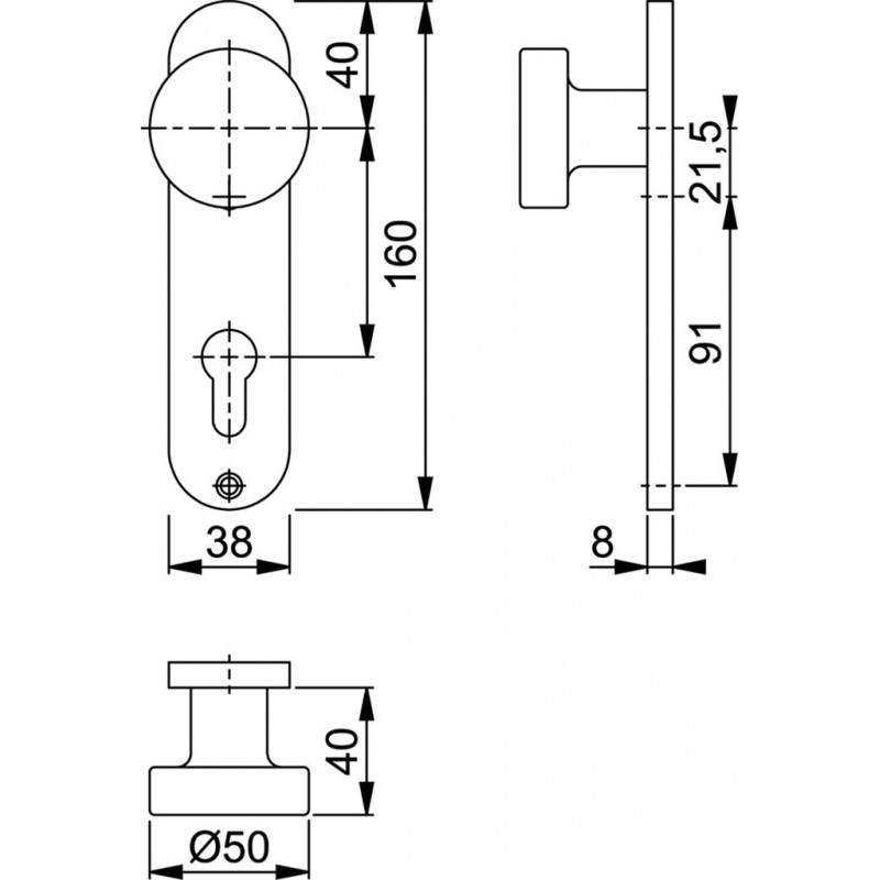 Knopschild 58/300K 160X38 Sl56 F1