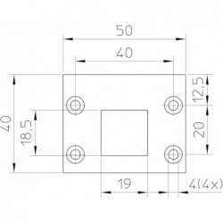 Platte Sluitplaat P16 V espagnolet 16V