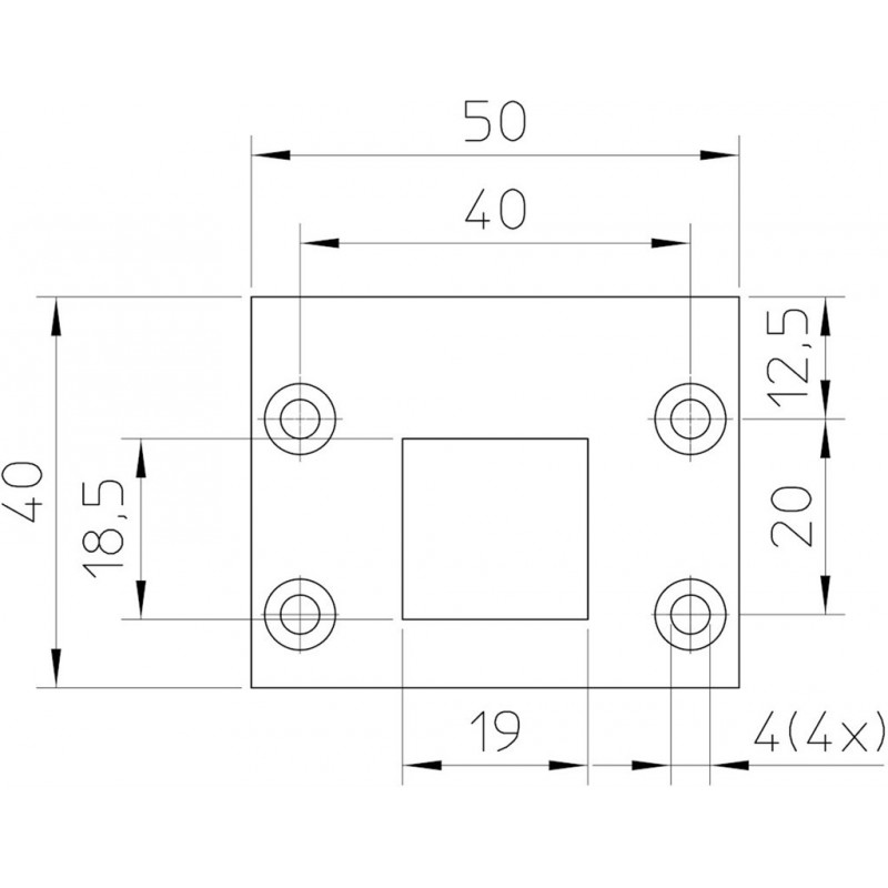 Platte Sluitplaat P16 V espagnolet 16V