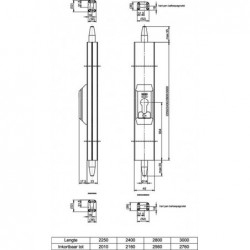 Nemef Opbouwespagnolet 5092/13 F1 Z/Cil 3* 2250mm