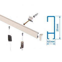 Clickrail Muurprof Wit Ral9010 30Kg 3M