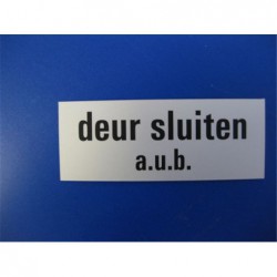 Tekstplaat 130X50Mm Alu Deur Sluiten