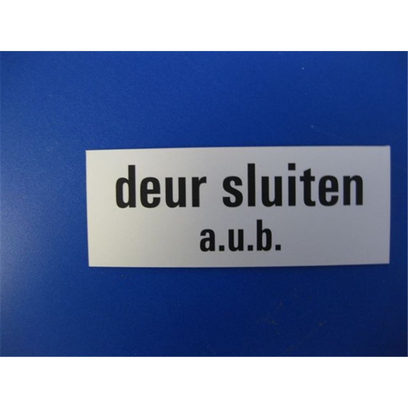 Tekstplaat 130X50Mm Alu Deur Sluiten