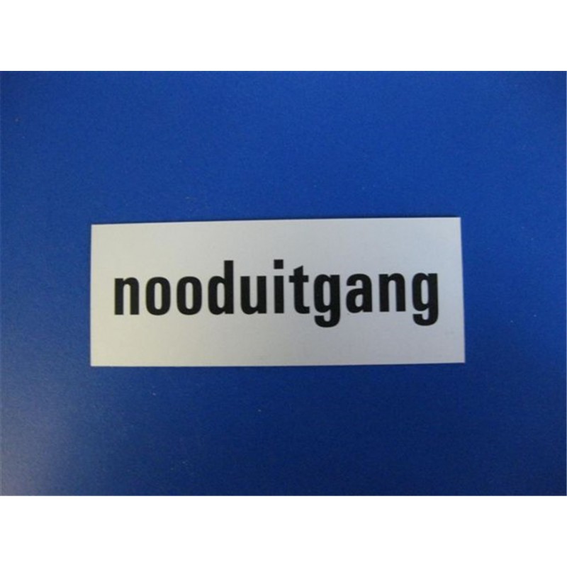 Tekstplaat 130X50Mm Alu Nooduitgang