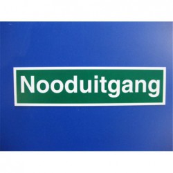 Bord Pvc Nooduitgang Groen/Wit