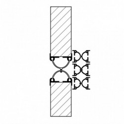 Enkele Strip V Deurnaald 250Cm Alu