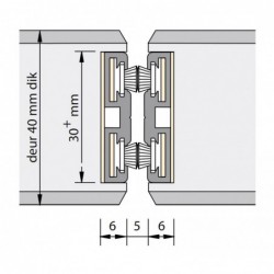 F-Pendelnaald 301 Dd40 240Cm Tbv 1! Deur