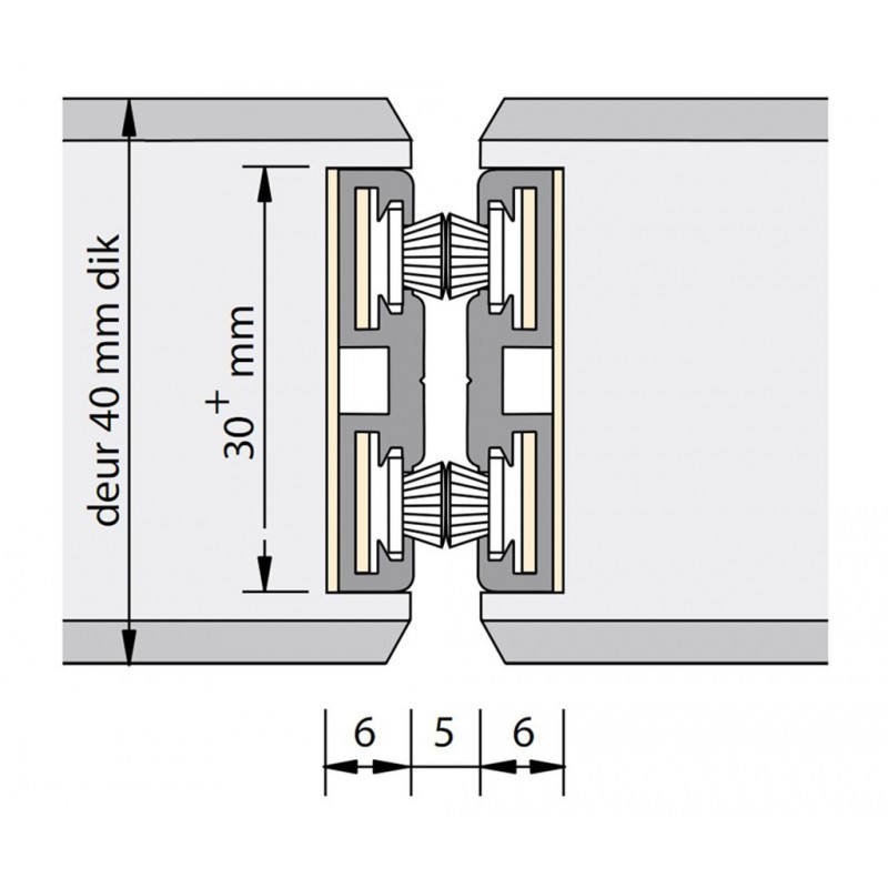 F-Pendelnaald 301 Dd40 240Cm Tbv 1! Deur