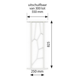 Secubar Siertralie Deco2 Wit 280-825mm