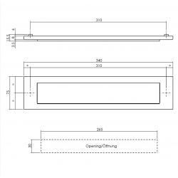 Intersteel Brievenbus met klep/regenrand | MijnIJzerwaren