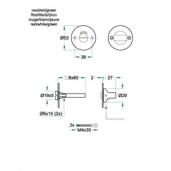 ARTITEC WC GARN 2MM 98005 53MM 8MM RVS