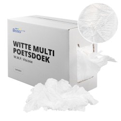 Poetsdoek Wit Viscose Doos 4kg