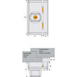 Abus Raamslot Opleg Wit SKG 3* - FTS96W