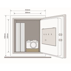 Yale Large Document Fire Safe Brandwerende kluis YFM/420/FG2