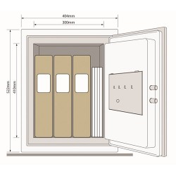 Yale X-Large Document Fire Safe Brandwerende kluis YFM/520/FG2