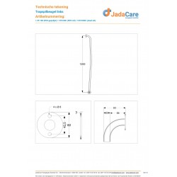 Jadacare Trapspilbeugel Links RVS Gepolijst