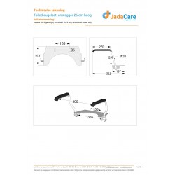 Jadacare Toiletbeugelset RVS Gepolijst - Hoogte 25cm