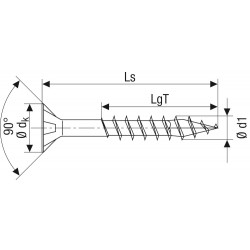 Spax T-Star Spaanplaatschroef Pk 4,5x80 DD - TX20 - Elvz - 100 Stuks