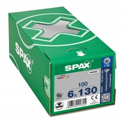 Spax T-Star Spaanplaatschroef Pk 6x130 DD - TX30 - Elvz - 100 Stuks