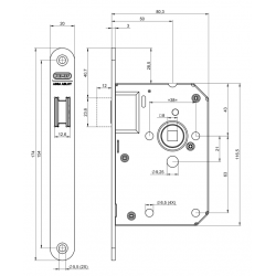 Nemef Loopslot Magneet 1255/7 - DM 50 - 174x20mm - D1/2/3/4