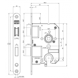 Nemef Magneetslot 1269/77 RVS PC55