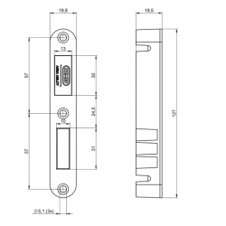 Nemef Sluitkom met Sluitplaat Magneetslot D+N 1269