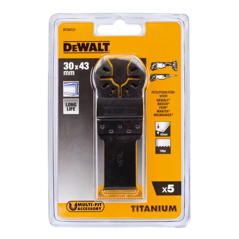 DeWALT Titanium Invalzaagblad Metaal 43x31 (5) - DT20727