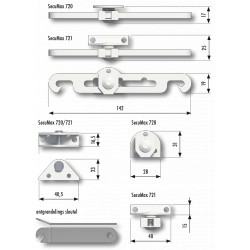 SECU RAAMUITZETTER 720 AFSLUITBAAR WIT