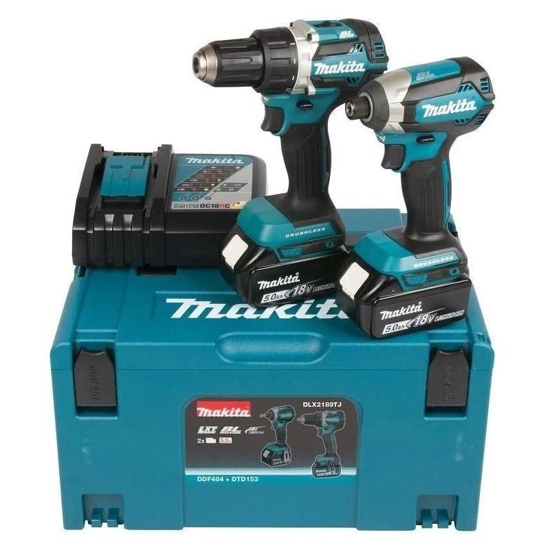 Makita Accumachine Combiset DLX2189TJ - 18V 2x5.0AH - In Mbox