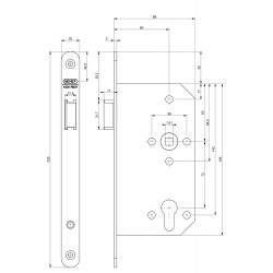 Nemef Centraalslot 449/37-60mm - PC72 ZSP