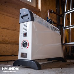 Hyundai Convectorkachel - 750/1250/2000W - Regelbare Thermostaat - Wit