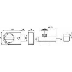 Ikon Oplegslot 9131 - DM 60-70 - Zonder Cilinder - D1