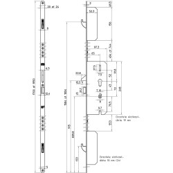 Nemef Meerpuntssluiting EasyExit 4917/02 - Krukbediend - DM 65 - PC 72 - 1700mm - D1+D4 - SKG ***