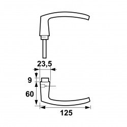 AXA Deurkruk Blokmodel 6164 - Zwaar - Zilverkleurig - Deurdikte 48-68mm