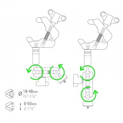 Camera/Laser Klem voor Telescopische Snelsteun