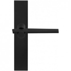 Massieve deurkruk ongeveerd op schild blind - mat zwart - TENSE by Betram Beerbaum - BB100P236SFC