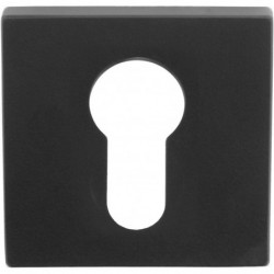 Cilinderplaatje - mat zwart -  - SQUARE LSQBY50