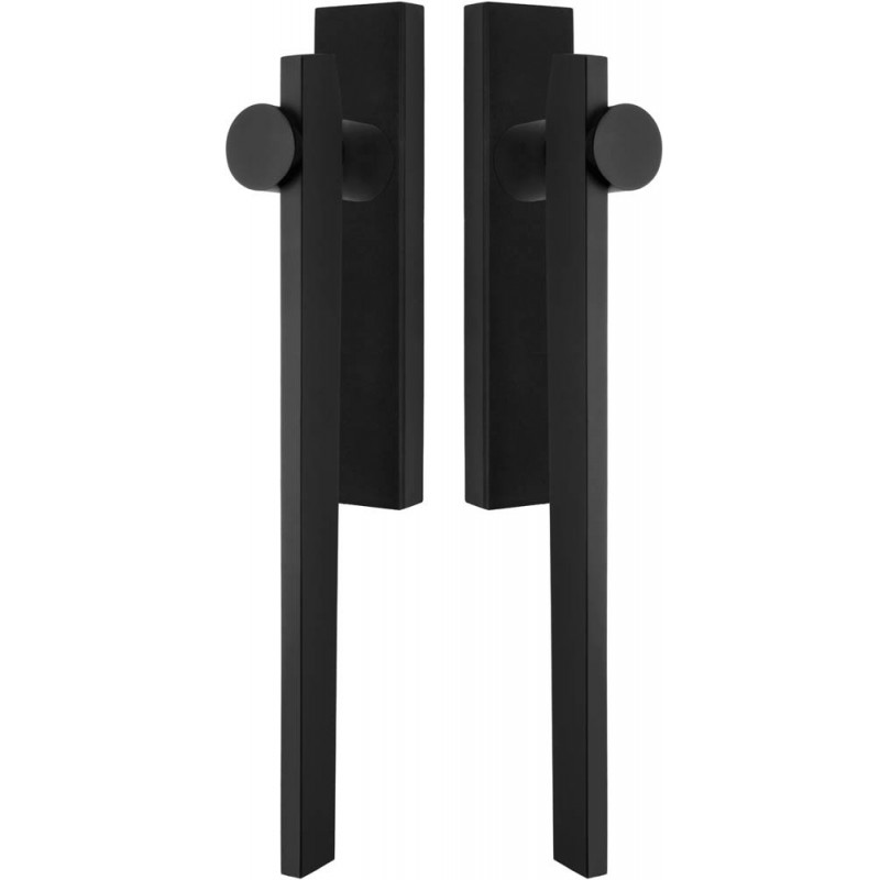 Massieve paarsgewijze set hefschuifdeurbeslag inclusief cilindergat PC69 - mat zwart - TENSE by Betram Beerbaum - BB230PAY