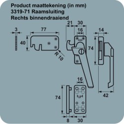 AXA RAAMSLUITING 3319-71G CIL NOK BIDR F1 RS SKG*