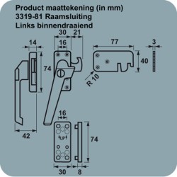 AXA RAAMSLUITING 3319-81G CIL NOK BIDR F1 LS SKG*