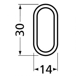 Hermeta Gardelux 1 Garderobebuis 1019 - 30x14mm - Zwart - 3 meter