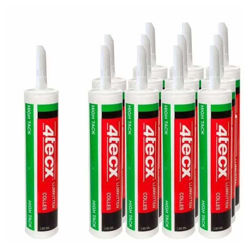 Doos 4Tecx Montagekit High Tack 290ml - Wit - 12 stuks